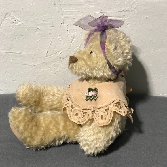 First & Main Teddy Bear Plush "Chantilly" Boho Cottagecore VTG - Picture 3 of 11